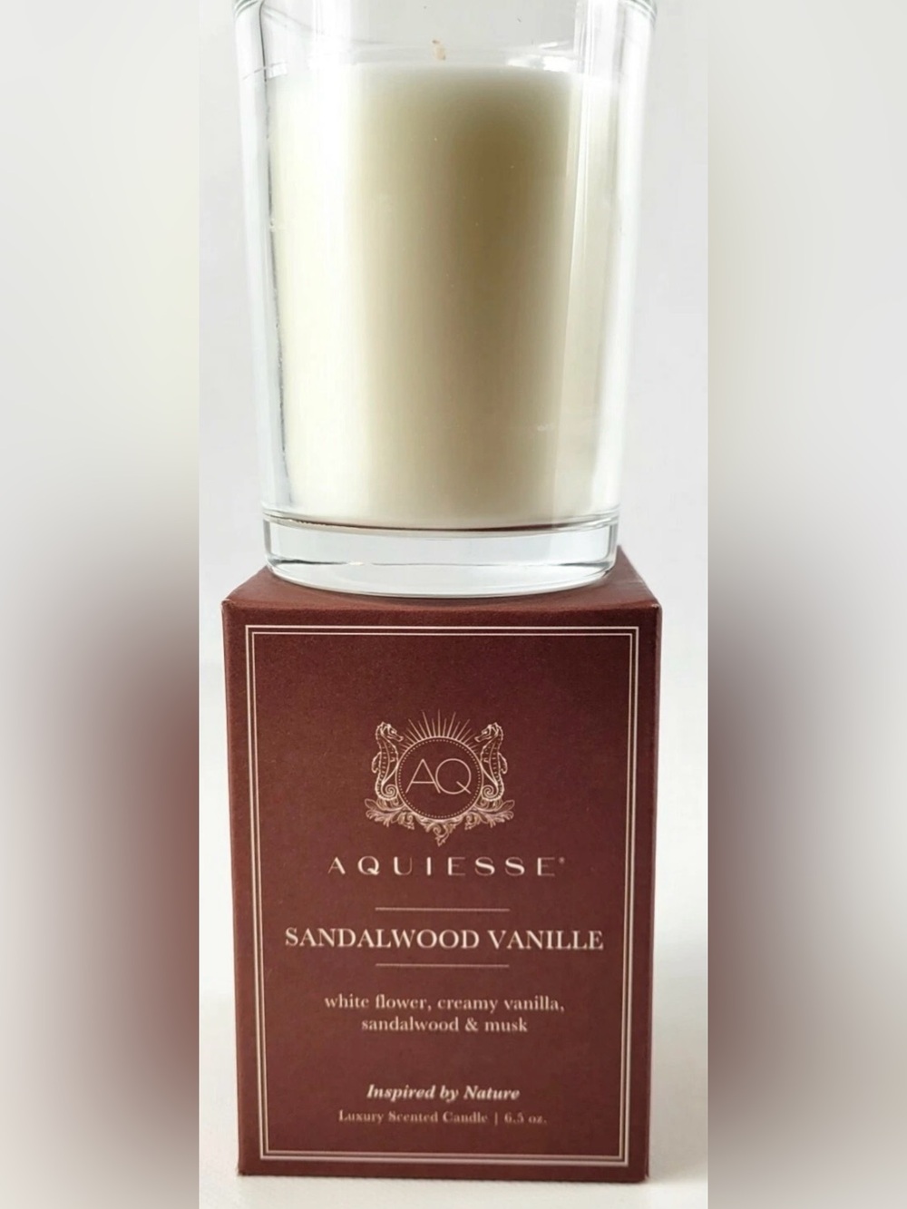 AQUIESSE Sandalwood Vanille Luxury Scented Candle 6.5oz